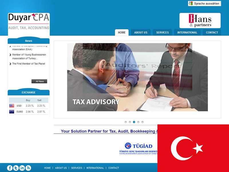 Visit homepage Turkey Duyar CPA Audit, Tax & Accounting
Mr. Göktug Duyar Certified Public Accountant Kore Sehitleri Cad. No: 20/1 Zincirlikuyu / ?stanbul TURKEY Tel: 0090 (533) 2158583 Fax: 0090 (212) 356 52 16 Home: www.duyarcpa.com Mail: goktug@duyarcpa.com